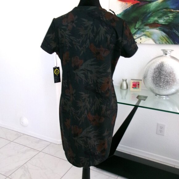 New Jana Carrick V-Neck Forever Ponte Dress Short Sleeve Pine Forest M Green - Picture 6 of 11